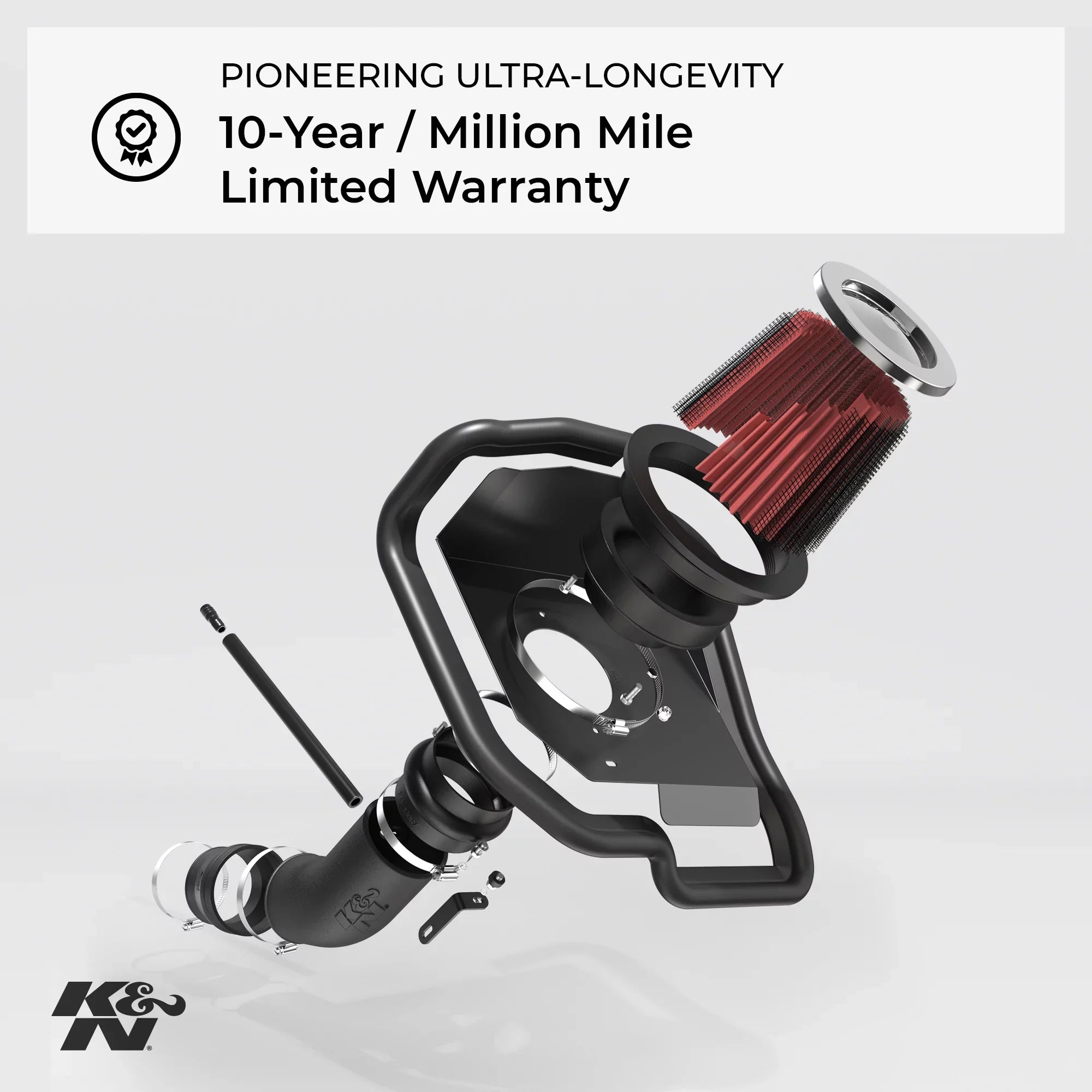 K&N Cold Air Intake Kit: High Performance, Guaranteed to Increase Horsepower: 50-Sizetate Legal: 2003 FORD (Crown Victoria)57-2553