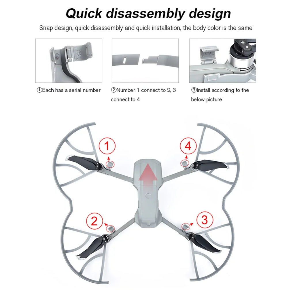 walmeck Compatible with AIR 2Size/Mavic Air 2 Propeller Guards Removable Propellers Protector Drone Accessories
