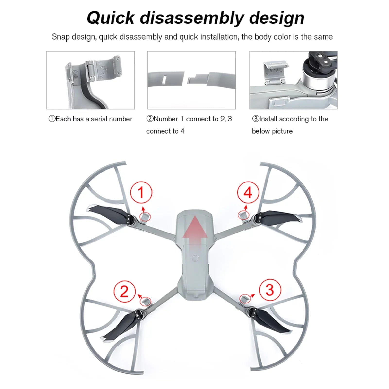 walmeck Compatible with AIR 2Size/Mavic Air 2 Propeller Guards Removable Propellers Protector Drone Accessories