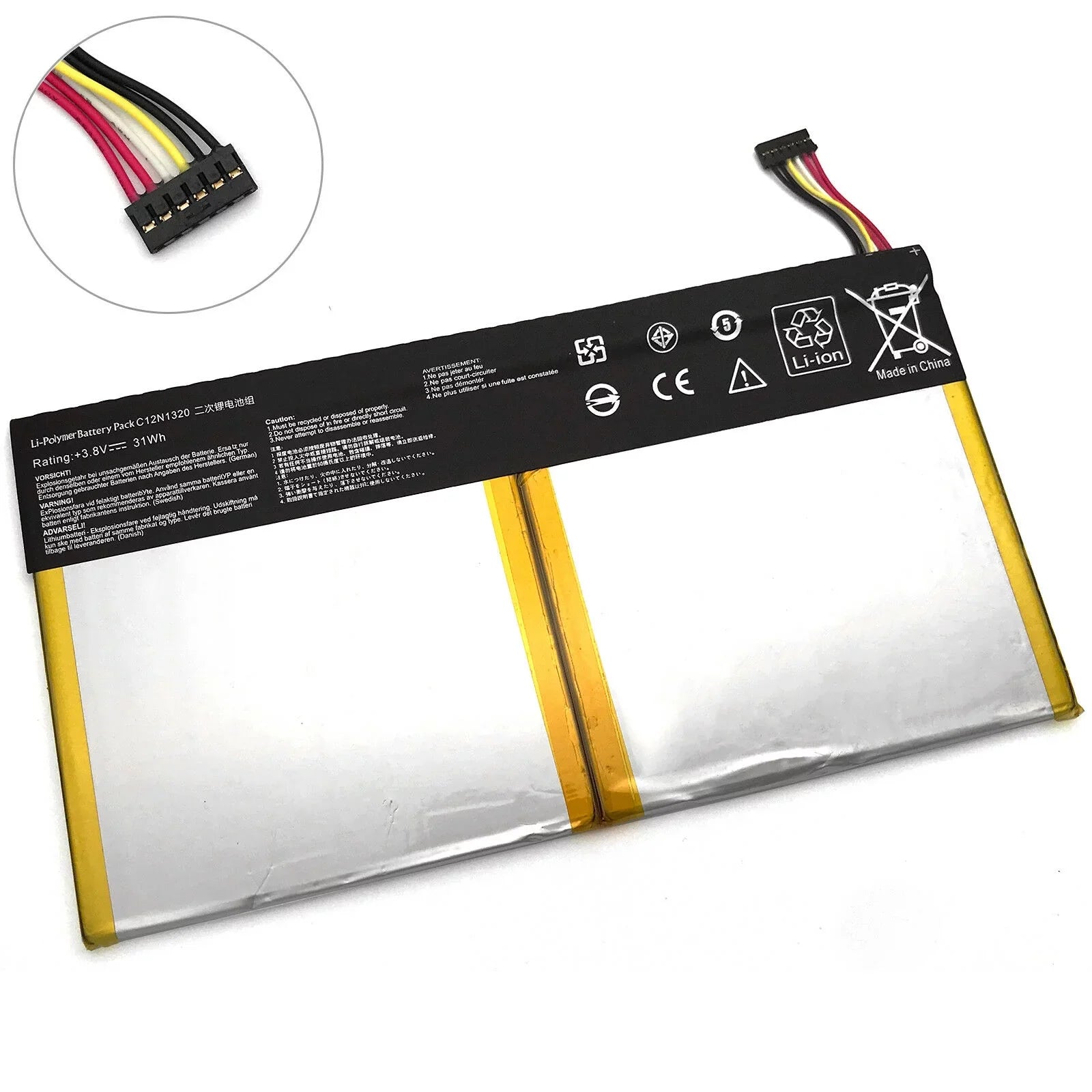 Battery For ASizeUSize Transformer T100TA-DK048H T100TA-DK053H T100TAF-DK001B C12N1320