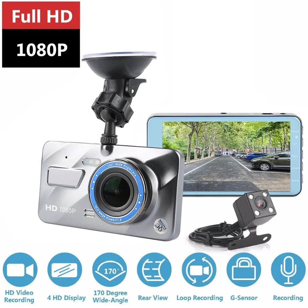 Dual Lens Car DVR HD 1080P Dash Cam Video Recorder Camera Night Vision G-sensor