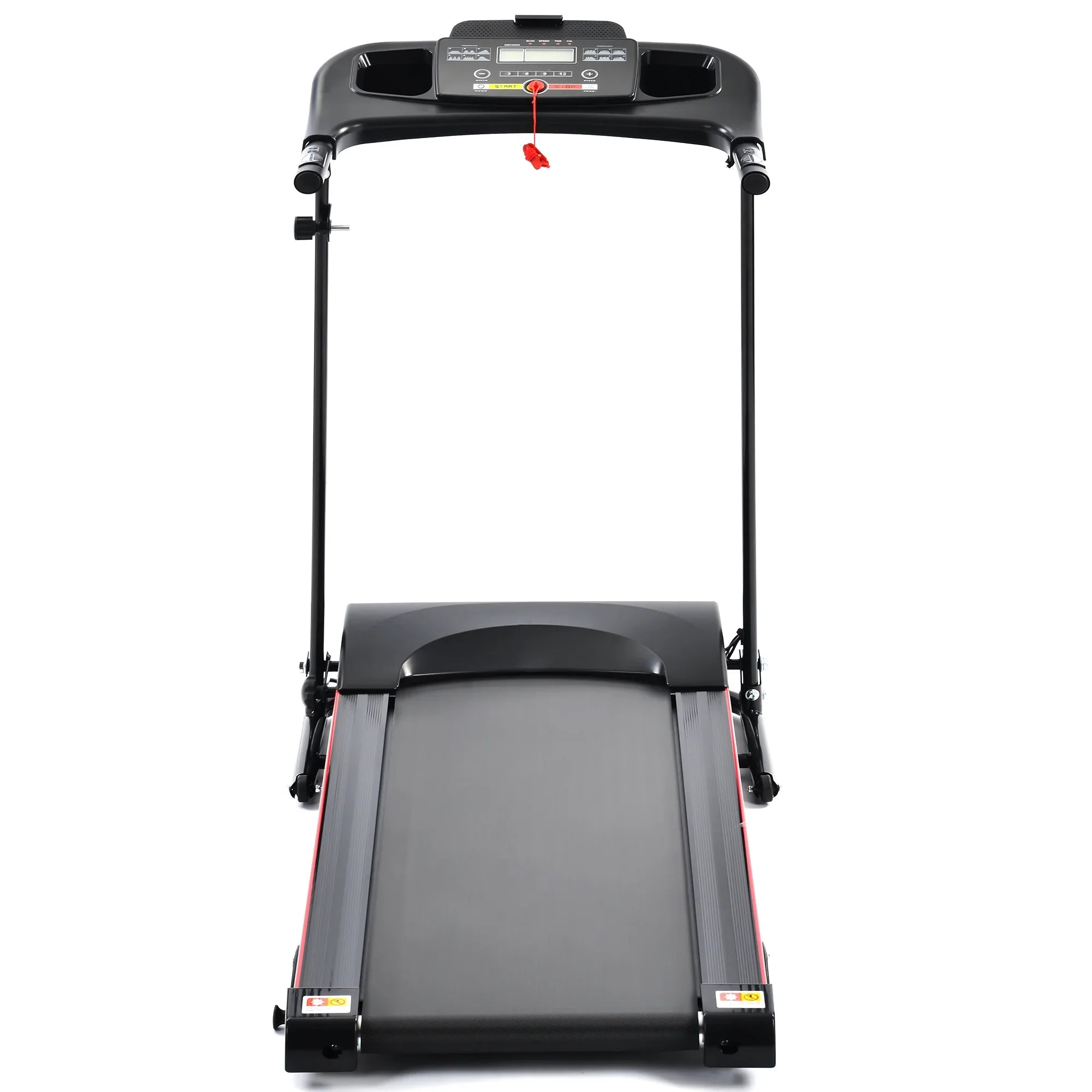 Folding Treadmill with Incline 2.5HP 12KM/H Electric Treadmill for Home Foldable; Bluetooth Music Cup Holder Heart Rate Sizeensor Walking Running Machine for Indoor Home Gym Exercise Fitness