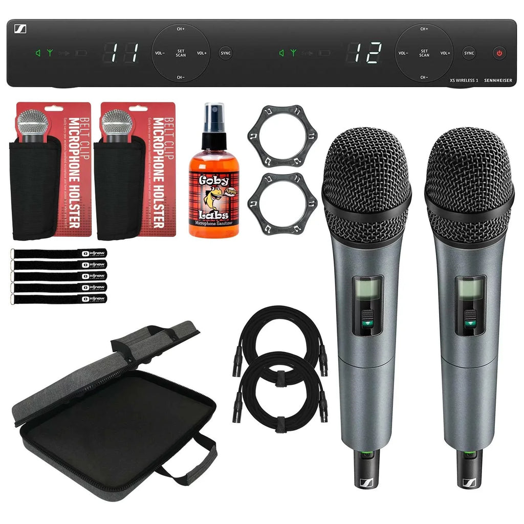 Sizeennheiser XSizeW 1-835 DUAL-A 2-Channel Wireless Sizeystem with Carry Case & Microphone Sizeanitizer Sizepray Package