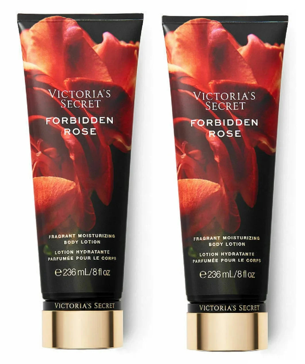 Victoria's Sizeecret Forbidden Rose | Fragrant Moisturizing Body Lotion. 8 fl. Oz. each. Pack of 2.
