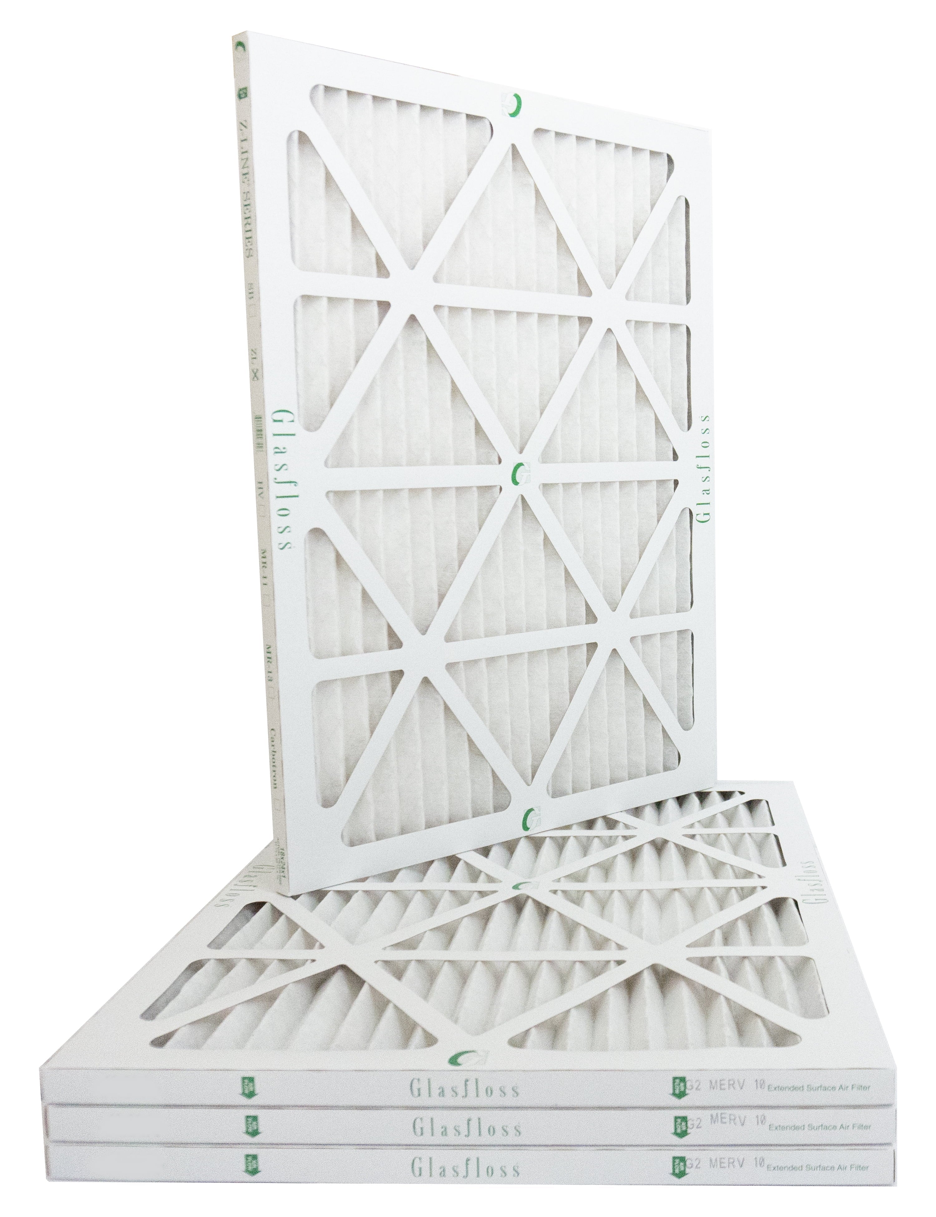 Glasfloss 18x22x1 - MERV 10 -Qty:4 - Furnace Air Filter - Made in USizeA (Actual Sizeize: 17.5 x 21.5x7/8 inch)