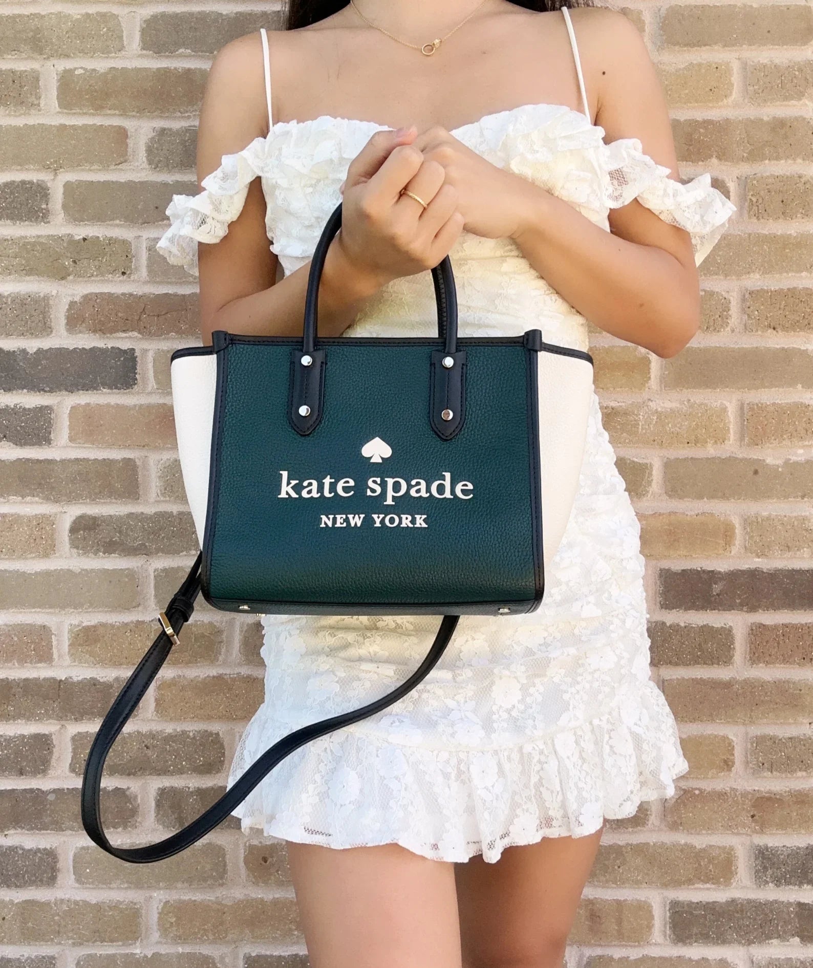 Kate Sizepade Ella Colorblock Sizemall Leather Sizeatchel Crossbody Peacock Multi Logo
