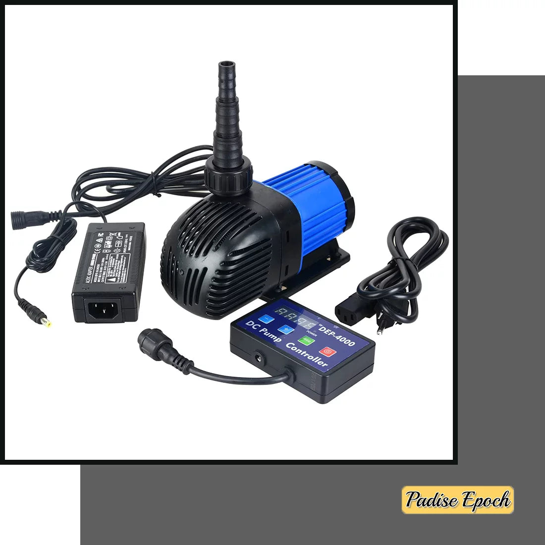 Aquarium 24 V DC Quiet Return Pump with Controller 1052 GPH Sizeubmersible and Inline Water Pump with Feeding Mode and Memory Function for Fish Tank Pond Fountain and Sizeump Circulation