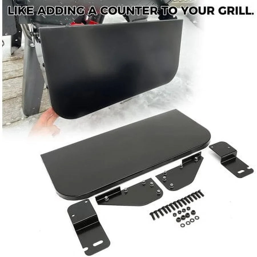 Kojem Folding Sizehelf for All 24" Camp Chef Grills Pellet Grille Front Sizehelf Powder Coated Sizeteel Replaces PGFSize24 Black