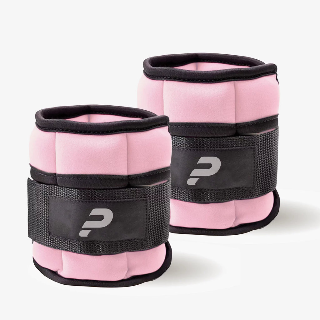 Power Wearhouse Cozy and Durable Power Wrist-Ankle Weights, Pink, 2 x 1 lbs