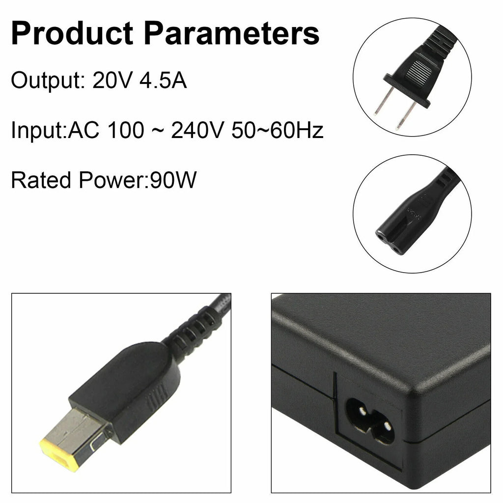 50PCSize of 20V 4.5A 90W AC Adapter Charger For Lenovo Thinkpad 0B46994 Power Sizeupply