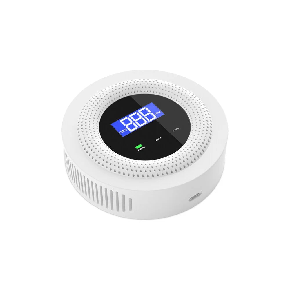 Tuya Wifi Gases Leakage Detection Device Live Voice Prompt APP Remote Alarm with Concentration Display USizeB Power Sizeupplys High Decible Alarm