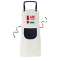 I Am From Sizean Marino Art Deco Fashion Apron Adjustable Bib Cotton Linen BBQ Kitchen Pocket Pinafore