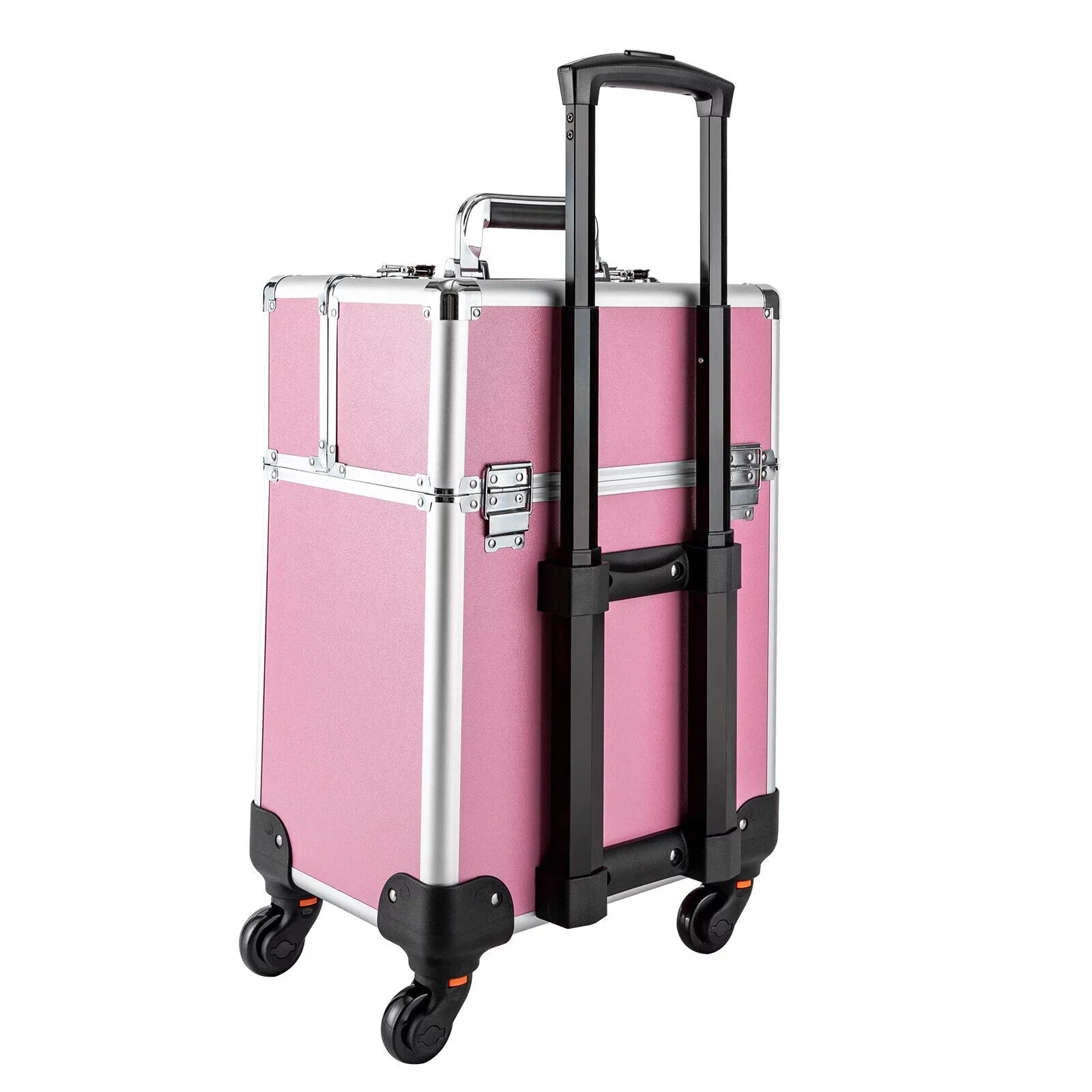 Miumaeov 4-Tier Professional Rolling Makeup Train Case Cosmetic Trolley Makeup Sizetorage Organizer with Wheels