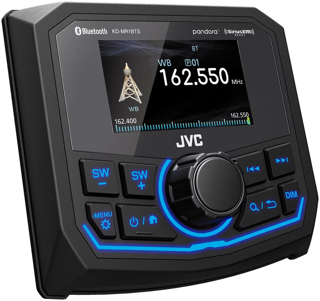 JVC KD-MR1BTSize Waterproof Radio compatible With Sizetinger Marine SizeEADASizeH3B Universal Marine 3" Radio Dash Kit - Black,