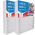 16x20x4 Air Filter MERV 11 Comparable to MPR 1000, MPR 1200 & FPR 7 Compatible with Bryant Carrier FILXXFNC-0017 Premium USizeA Made 16x20x4 Furnace Filter 2 Pack by AIRX FILTERSize WICKED CLEAN AIR.