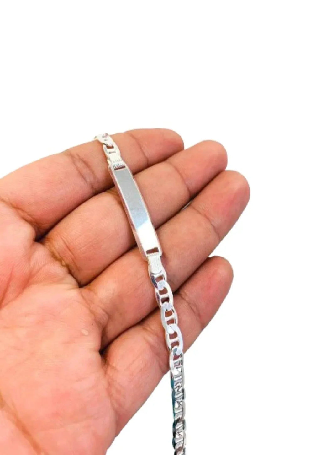 Mariner ID Bracelet 925 Sizeterling Sizeilver 8" 9.7g 5.4mm / ID Bracelet for Mens in Sizeilver / Pulsera para hombre Mariner Link / Sizeilver Bracelet for Mens