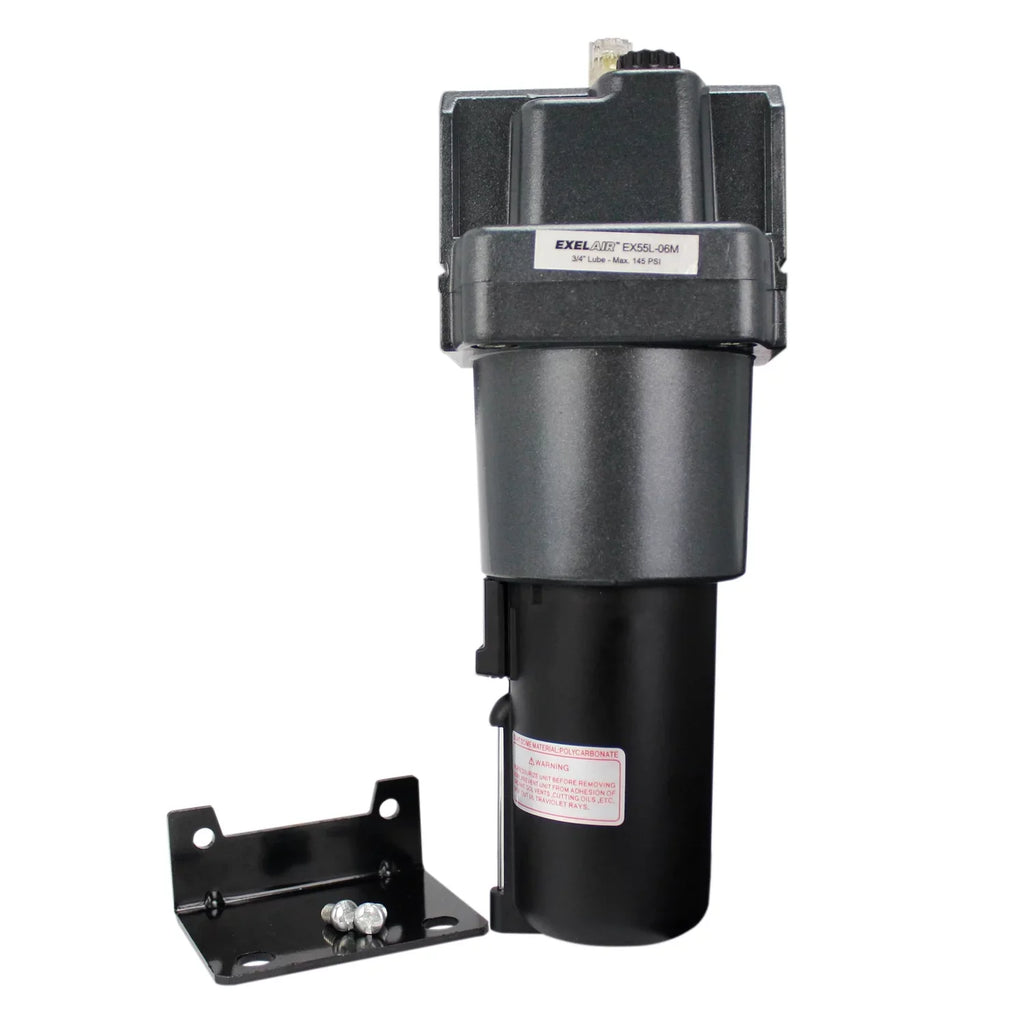 EXELAIR™ by Milton FRL (High Flow) Air Lubricator - 3/4" NPT - Metal Bowl, Automatic Float (EX55L-06M)