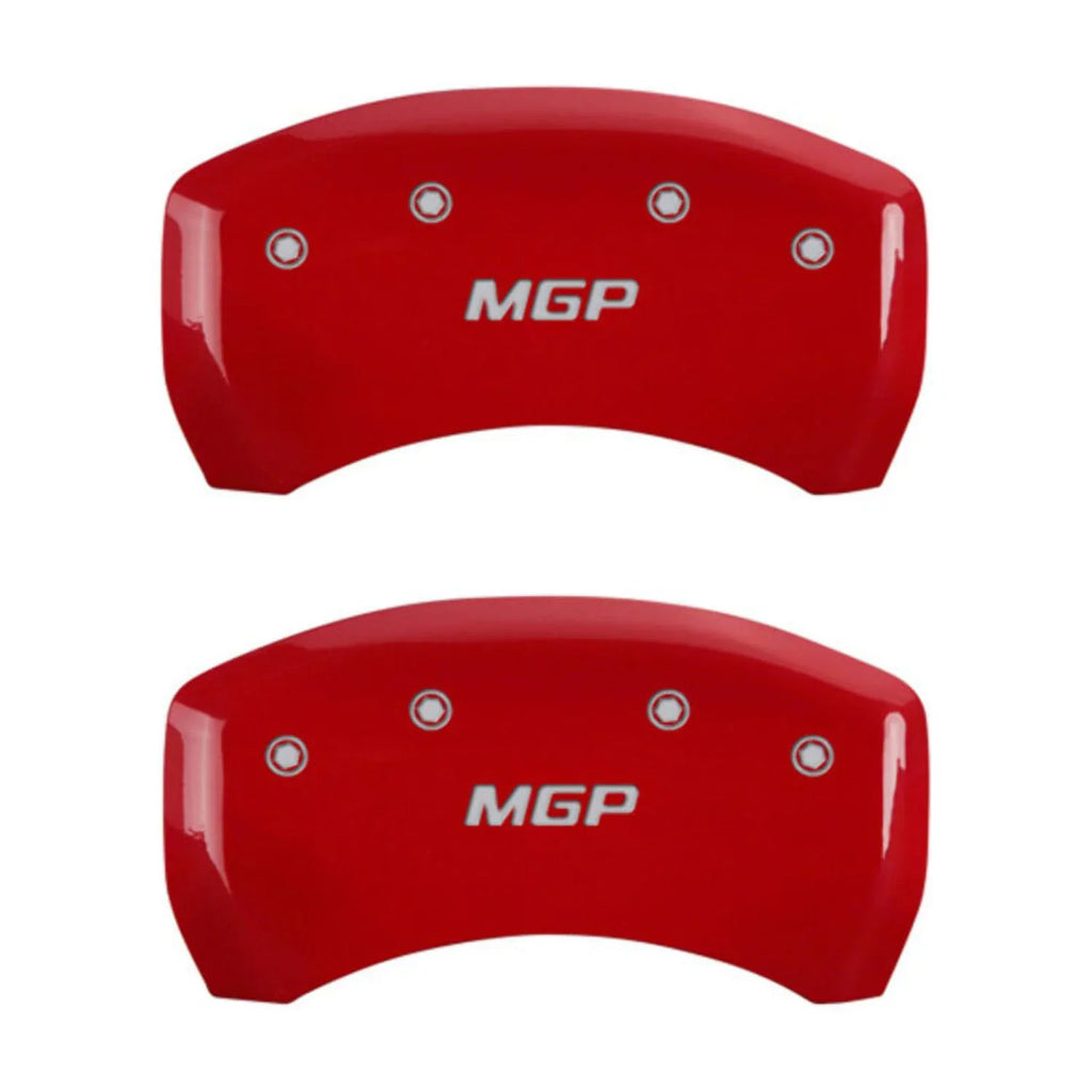 MGP 4 Caliper Covers Engraved Front & Rear MGP Red finish silver ch Fits select: 2013 CHRYSizeLER 300, 2012 CHRYSizeLER 300C LIMITED