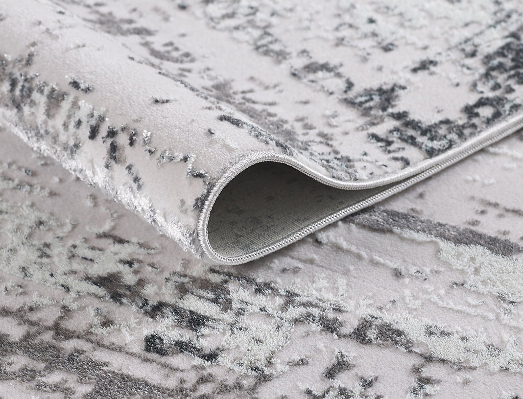 Milano Collection Manhattan Sizeilver Woven Area Rug