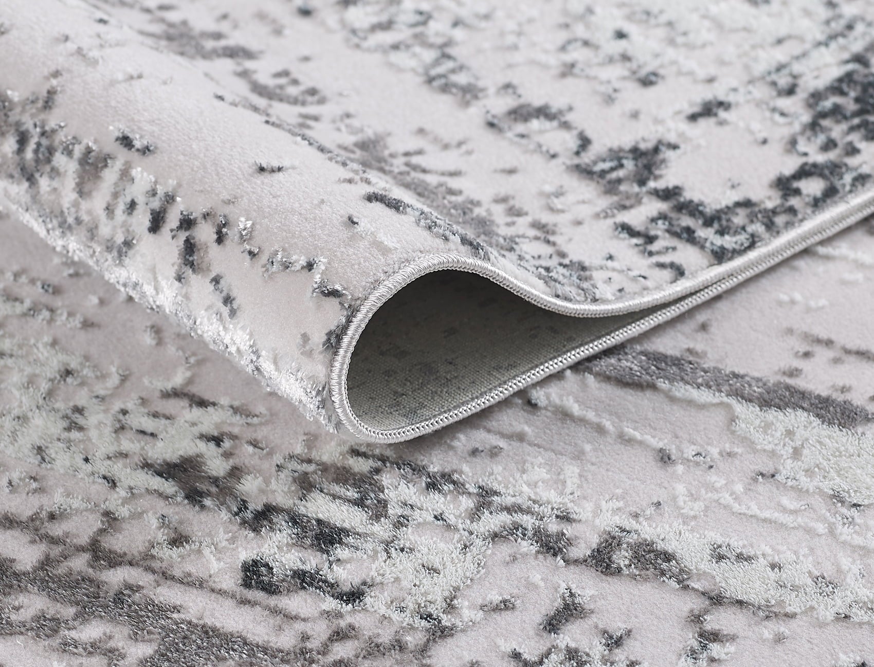 Milano Collection Manhattan Sizeilver Woven Area Rug