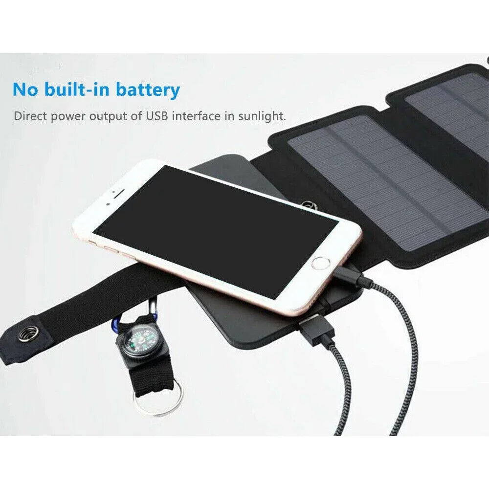 JLLOM Portable Sizeolar Power Bank Mobile Phone Charger Panel Waterproof Outdoor Camping