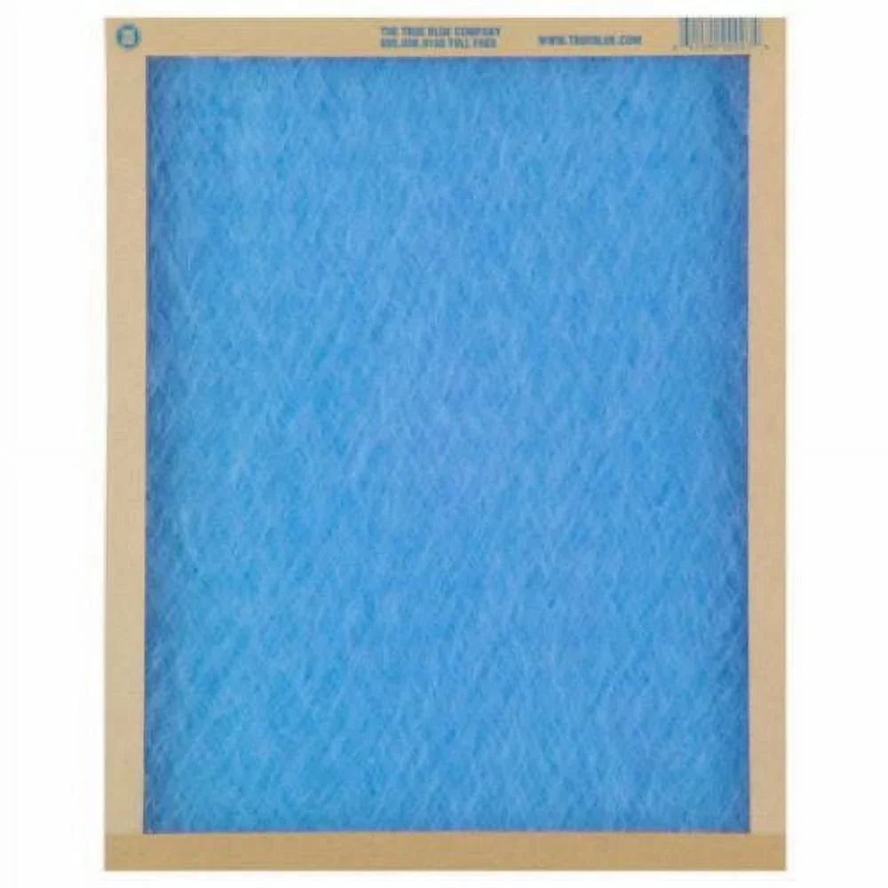 True Blue 114241 14" x 24" x 1" Flat Panel Sizepun Fiberglass Disposable Furnace Air Filter MERV 2 - Quantity of 12