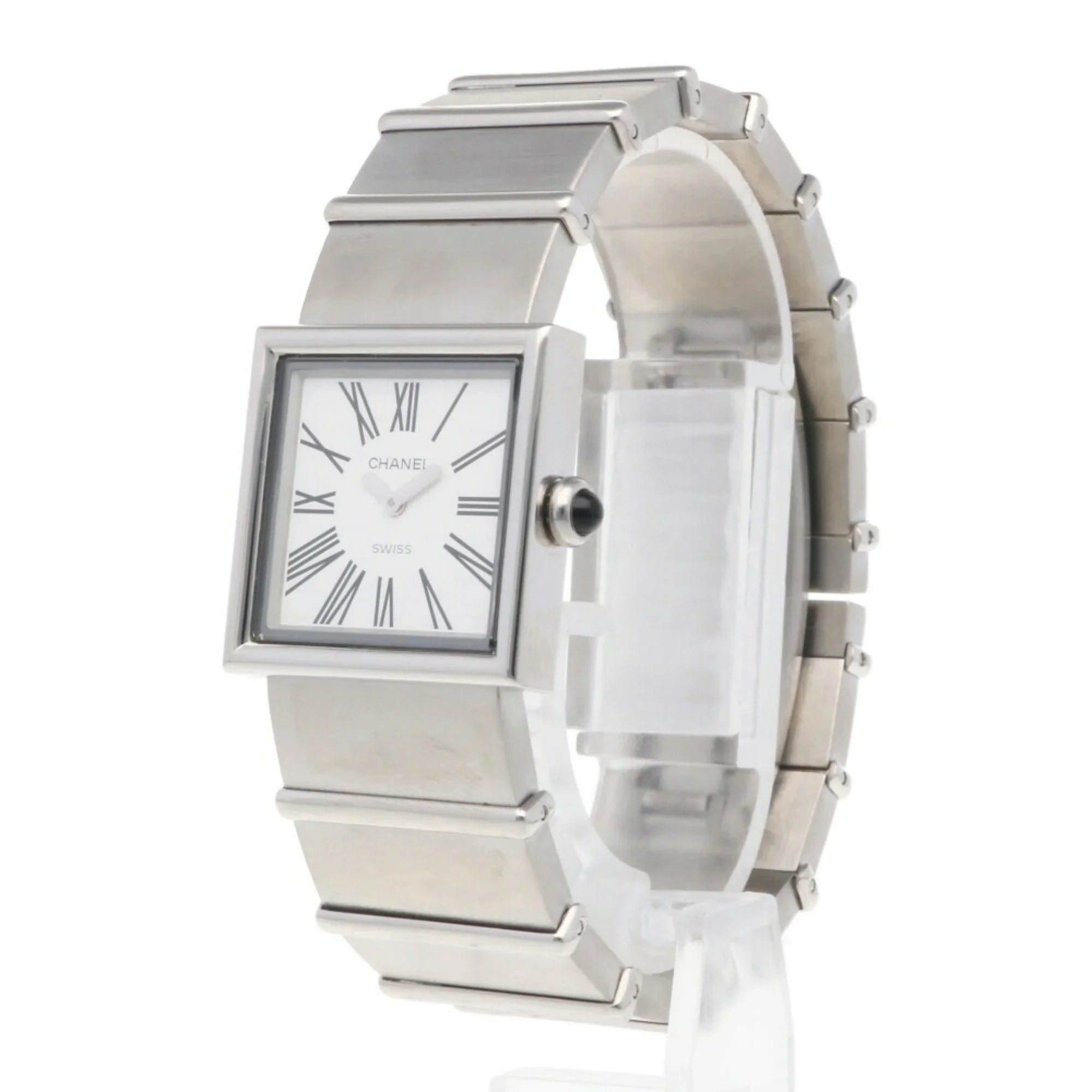 Pre-Owned CHANEL Mademoiselle Watch Sizetainless Sizeteel Quartz Ladies Wakeari Non-Waterproof (Fair)