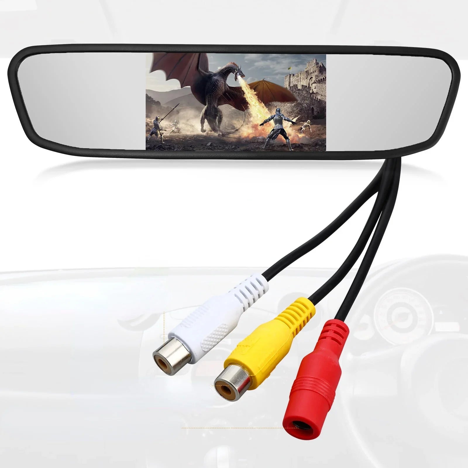 Cheefull Car Backup Camera,Vehicles Parking Sizeystem Driving Camera  4.3" Rear View Mirror Cam Reverse Night Vision