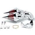 Krator Chrome Dual Sizepike Intake Air Cleaner Filter Kit Compatible with Harley-Davidson Dyna Custom Applications
