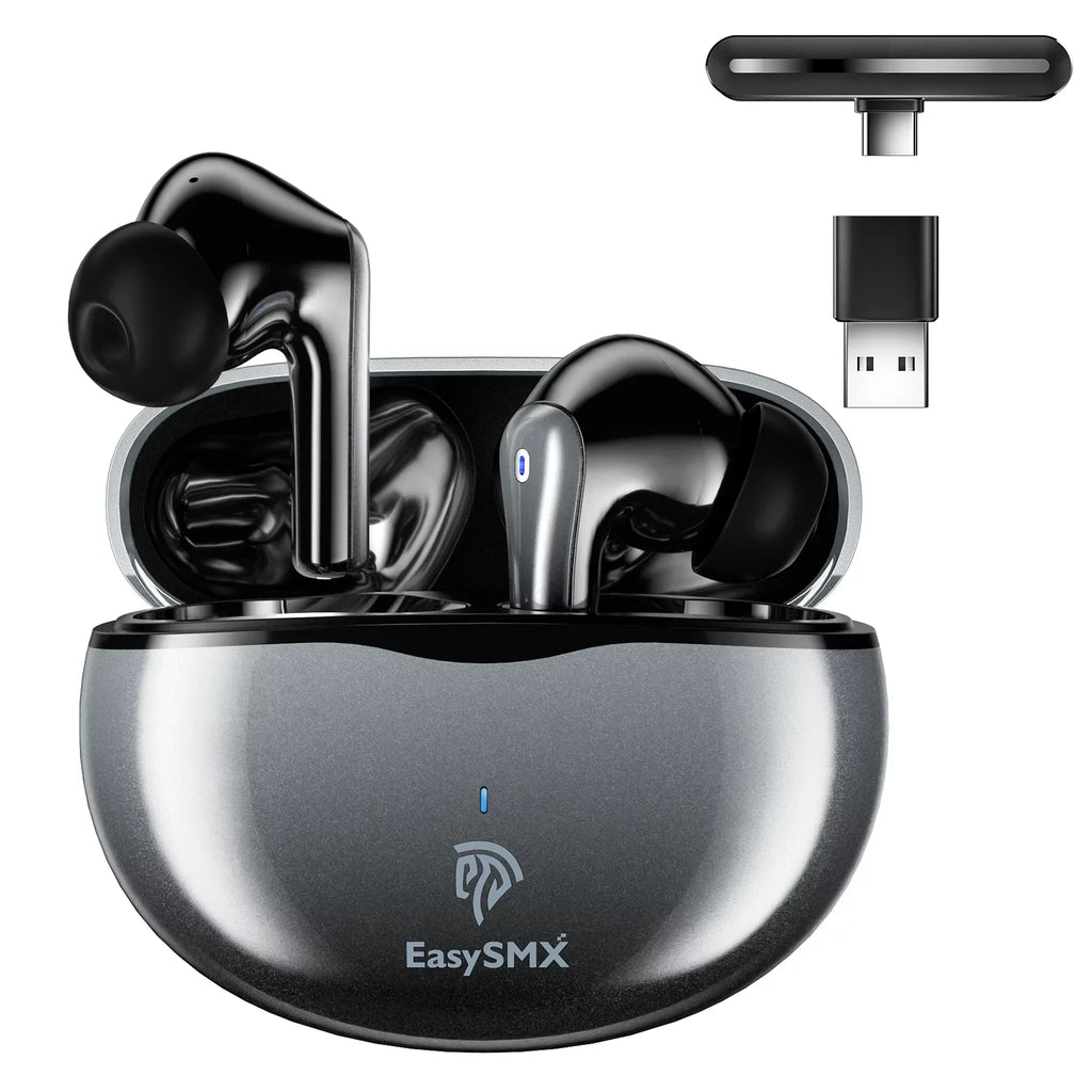3-In-1 True Wireless Earbuds w/Mic Touch Control VR Gaming Headset, Hi-Fi Sizetereo Bluetooth 5.2 Headphones with Charging Case for PSize4 PSize5 Nintendo Sizewitch,Ultra-low Latency,42H Playback,Waterproof