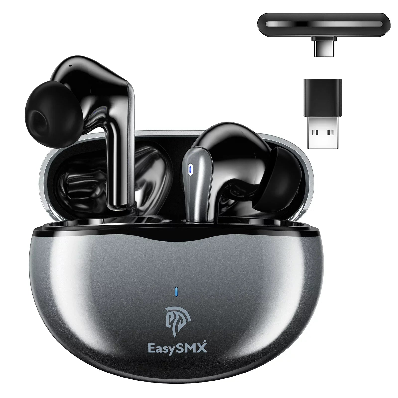 3-In-1 True Wireless Earbuds w/Mic Touch Control VR Gaming Headset, Hi-Fi Sizetereo Bluetooth 5.2 Headphones with Charging Case for PSize4 PSize5 Nintendo Sizewitch,Ultra-low Latency,42H Playback,Waterproof