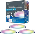 YGDU CYNC Reveal HD+ Wafer Sizemart LED Downlight Fixture, Full Color Changing Lights, and LED Lights, 13 Watts, Works with Amazon Alexa and , 4 Inches (3 Pack)