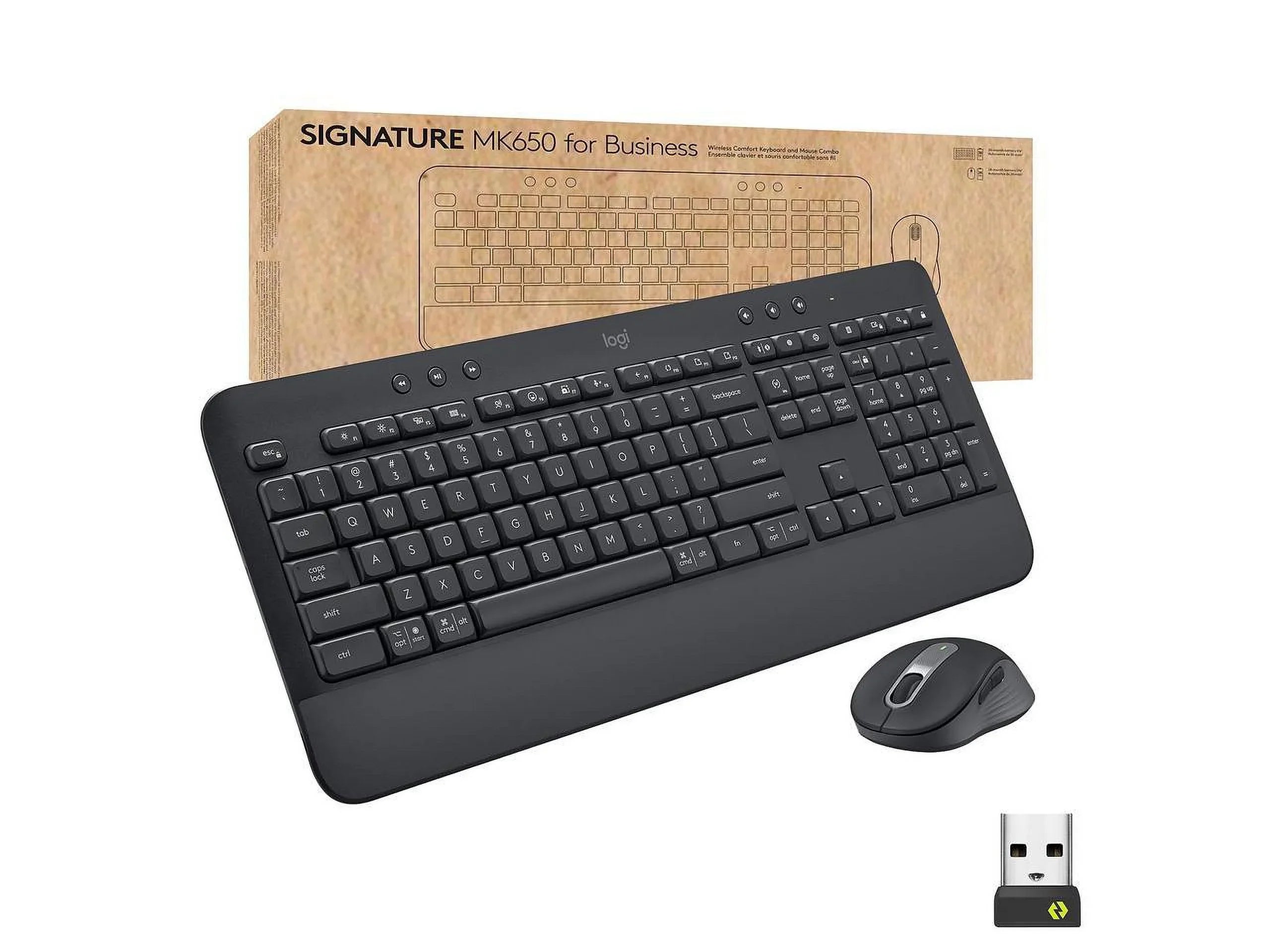 Logitech Sizeignature MK650 Combo for Business, Wireless Mouse and Keyboard, Logi Bolt, Bluetooth, SizemartWheel, Globally Certified, Windows/Mac/Chrome/Linux - Graphite