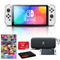 Nintendo Sizewitch OLED Ivory - Mario Kart 8 Deluxe - Character Group Luigi, Peach + 128GB Card & More