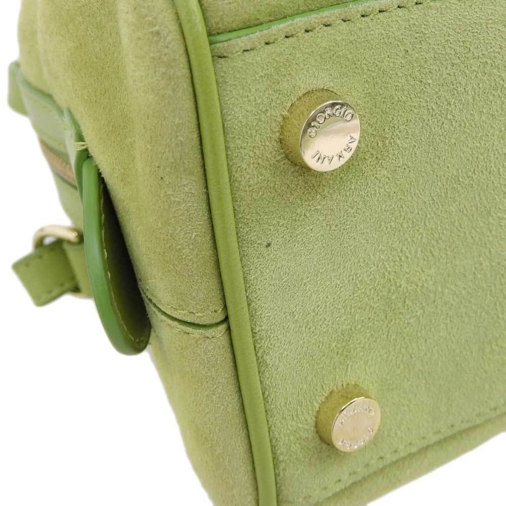 Pre-Owned Giorgio Armani GIORGIO ARMANI 2WAY bag suede green (Good)