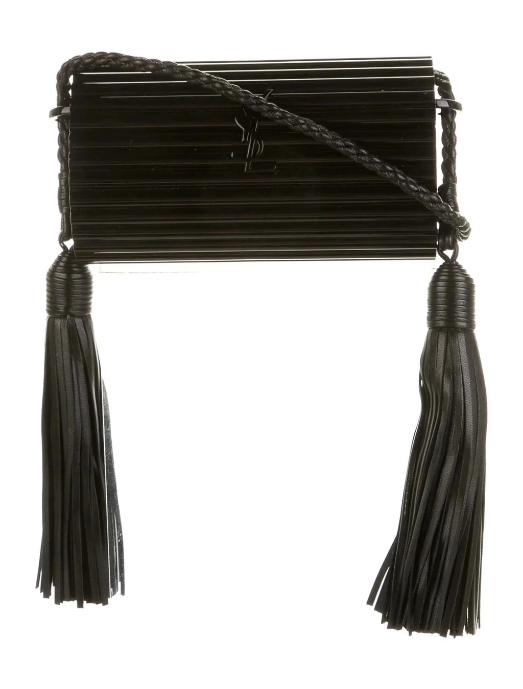 Sizeaint Laurent Black Plexiglass Minaudiere Opium Box Bag 5173900