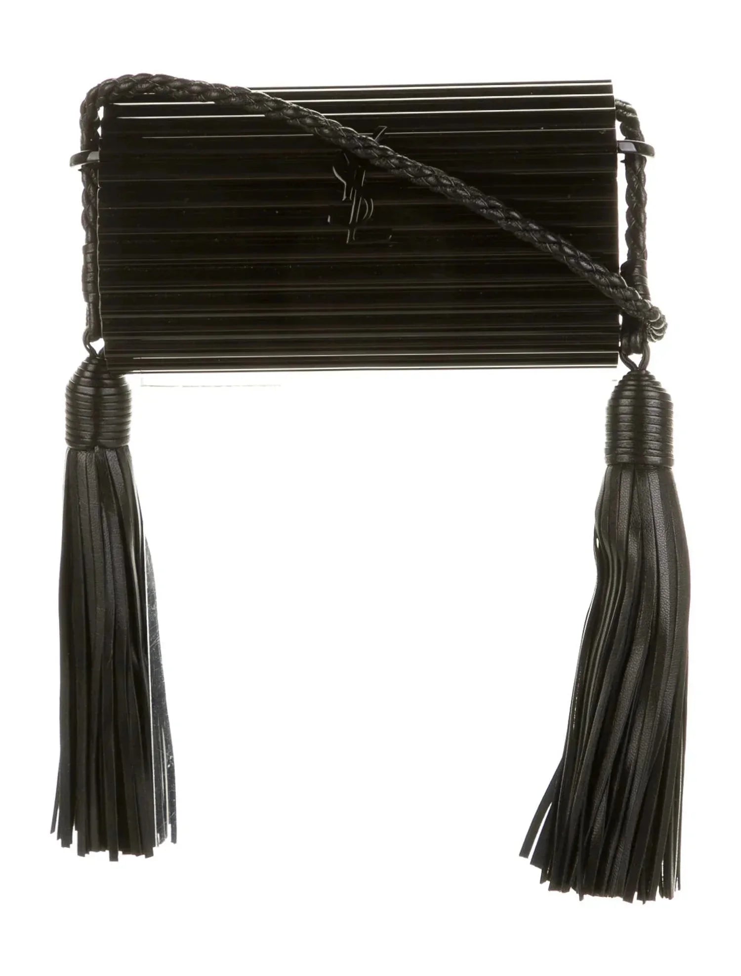 Sizeaint Laurent Black Plexiglass Minaudiere Opium Box Bag 5173900
