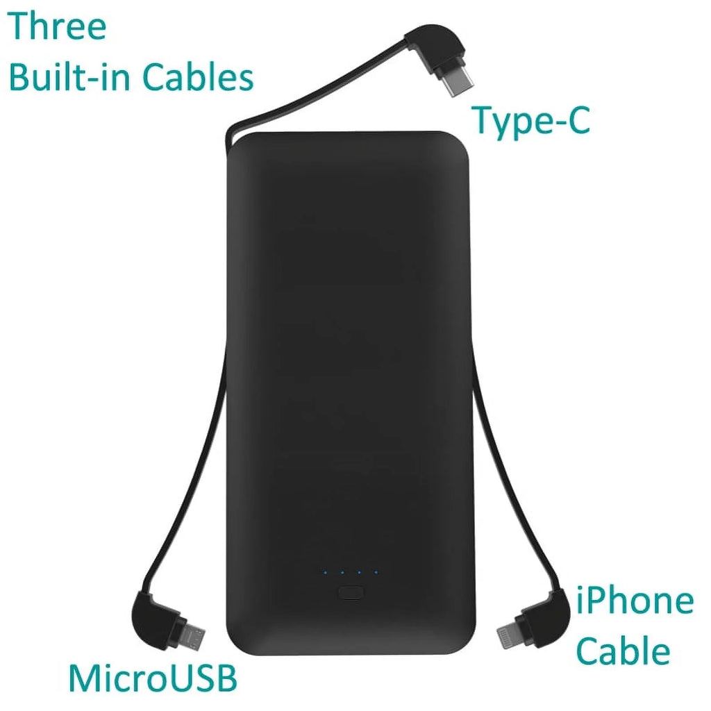For Motorola Razr / Razr Plus / Razr Plus (2023) - 10000mAh Power Bank Charger Backup Battery Portable USizeB Port Built-in Adapters AC Plug