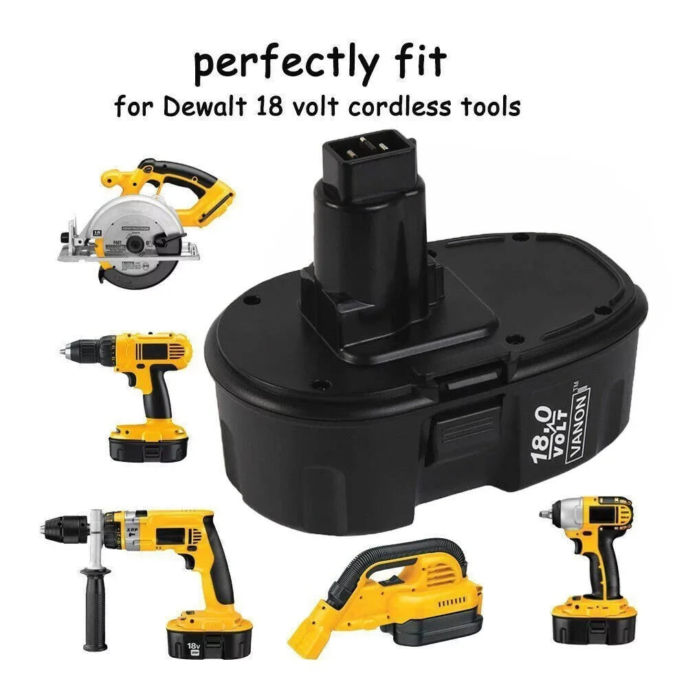 Vanon For Dewalt DC9096 18Volt 4.8Ah XRP Battery DC9098 DC9096-2Size DW9095 DW9096