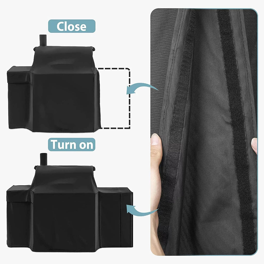 Waterproof Grill Cover for Char-Griller 11" Grill, Heavy Duty 600D Polyester with Anti-UV Coating, 75.5" x 22" x 38.5"