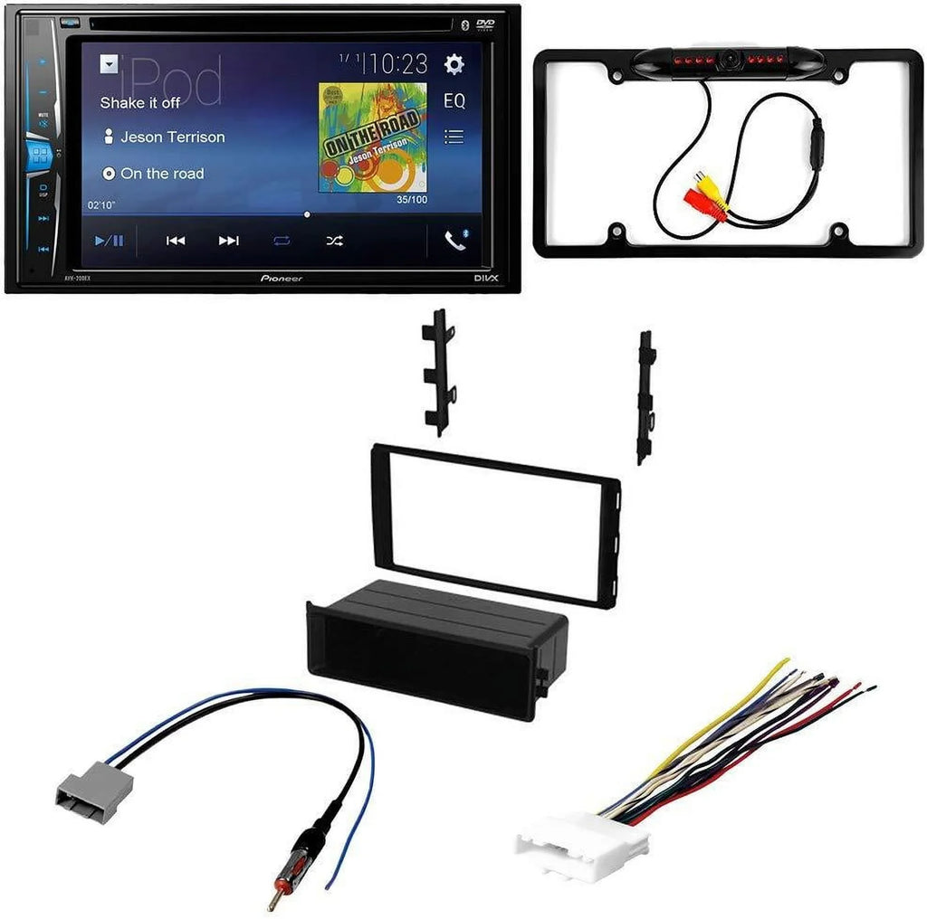 KIT2601 Bundle with Pioneer Multimedia DVD Car Sizetereo and Installation Kit - for 2015-2016 Nissan NV w/oversized radio / Bluetooth Touchscreen, Backup Camera, Double Din Dash Kit