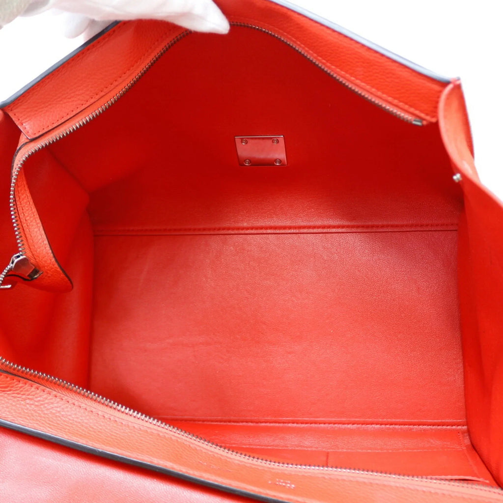 Pre-Owned Celine Trapeze Handbag Leather Orange Women's CELINE (Fair)