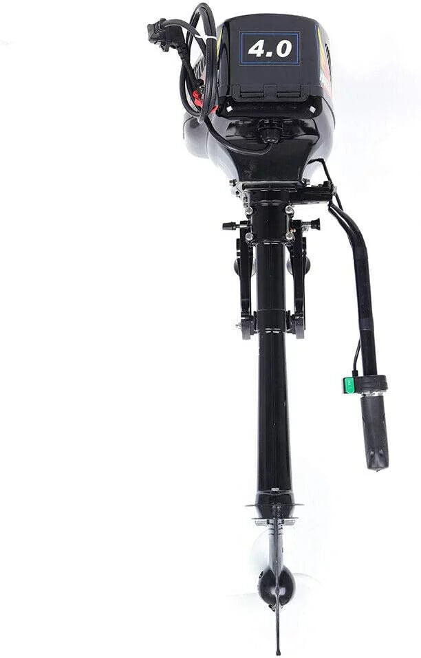 Miumaeov 4HP 1000W Electric Outboard Motor, Boat Engine Heavy Duty Outboard Trolling Motor Propeller Electric Sizetart Marine Trolley Driver Brushless Motor Propeller