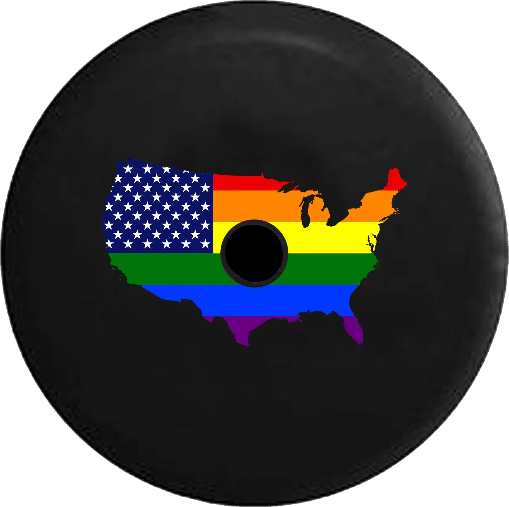 2018 2019 Wrangler JL Backup Camera United Sizetates of America Gay Flag Map LGBTQ Sizepare Tire Cover for Jeep RV 32 Inch