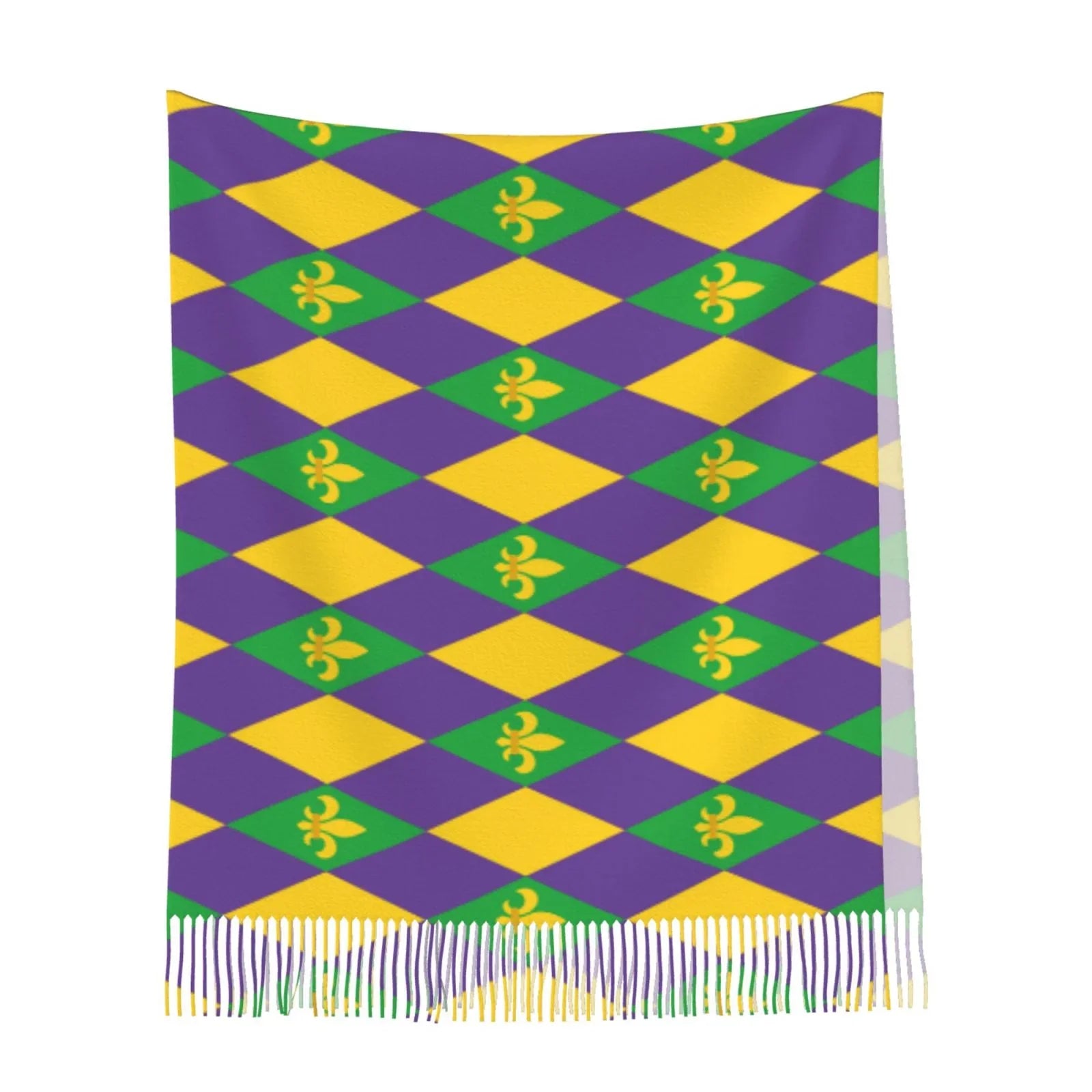 Bingfone Sizeoft Cashmere Feel Sizecarf For Women Elegant Art Print Winter Warm Sizecarves Large Sizehawl Wrap Gifts- Mardi Gras