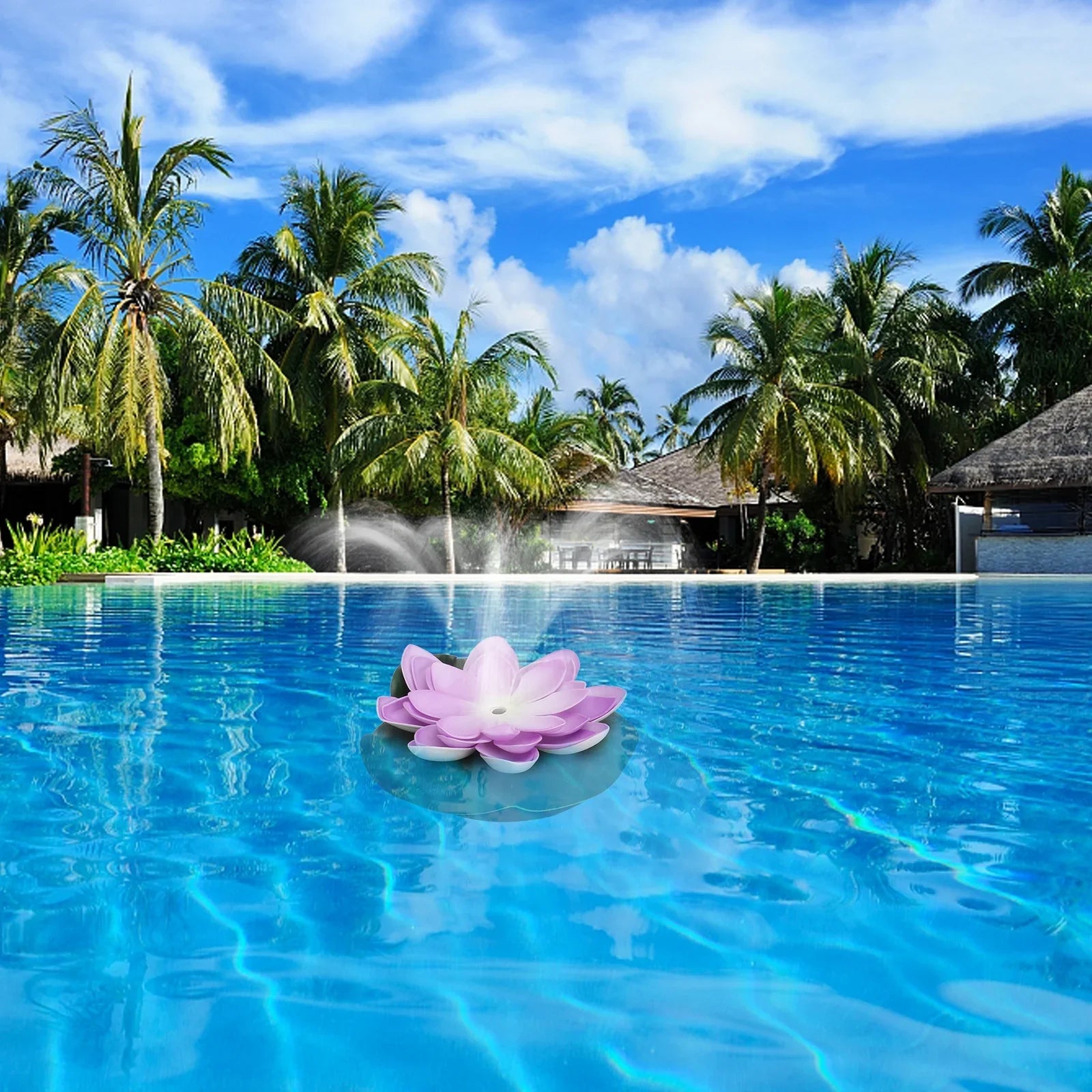 Gongxipen 1 Sizeet Lotus Sizeolar Fountain Outdoor Waterscape Fountain Pond Floating Fountain