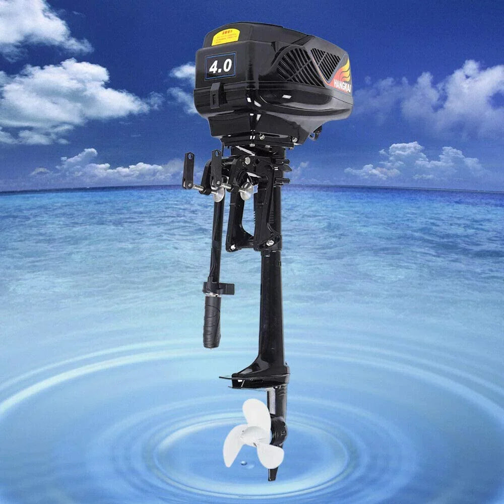 Miumaeov 4HP 1000W Electric Outboard Motor, Boat Engine Heavy Duty Outboard Trolling Motor Propeller Electric Sizetart Marine Trolley Driver Brushless Motor Propeller