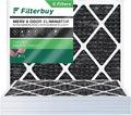 Filterbuy 16x20x1 MERV 8 Odor Eliminator Pleated HVAC AC Furnace Air Filters with Activated Carbon (6-Pack)