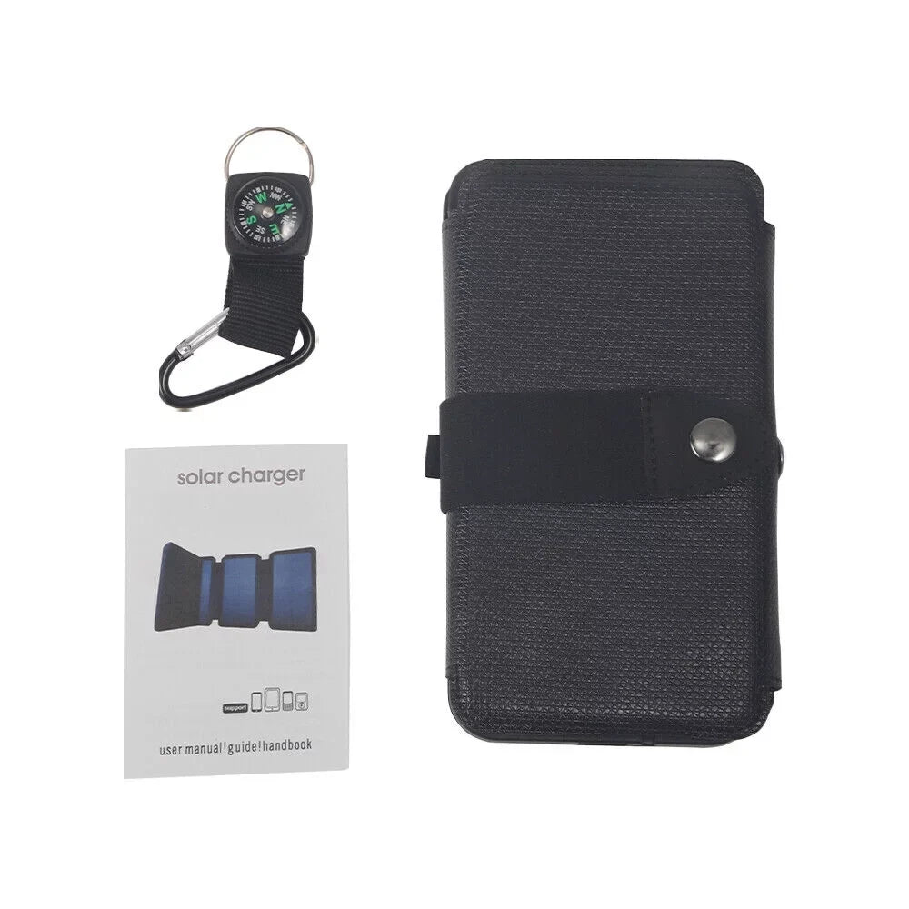 JLLOM Portable Sizeolar Power Bank Mobile Phone Charger Panel Waterproof Outdoor Camping