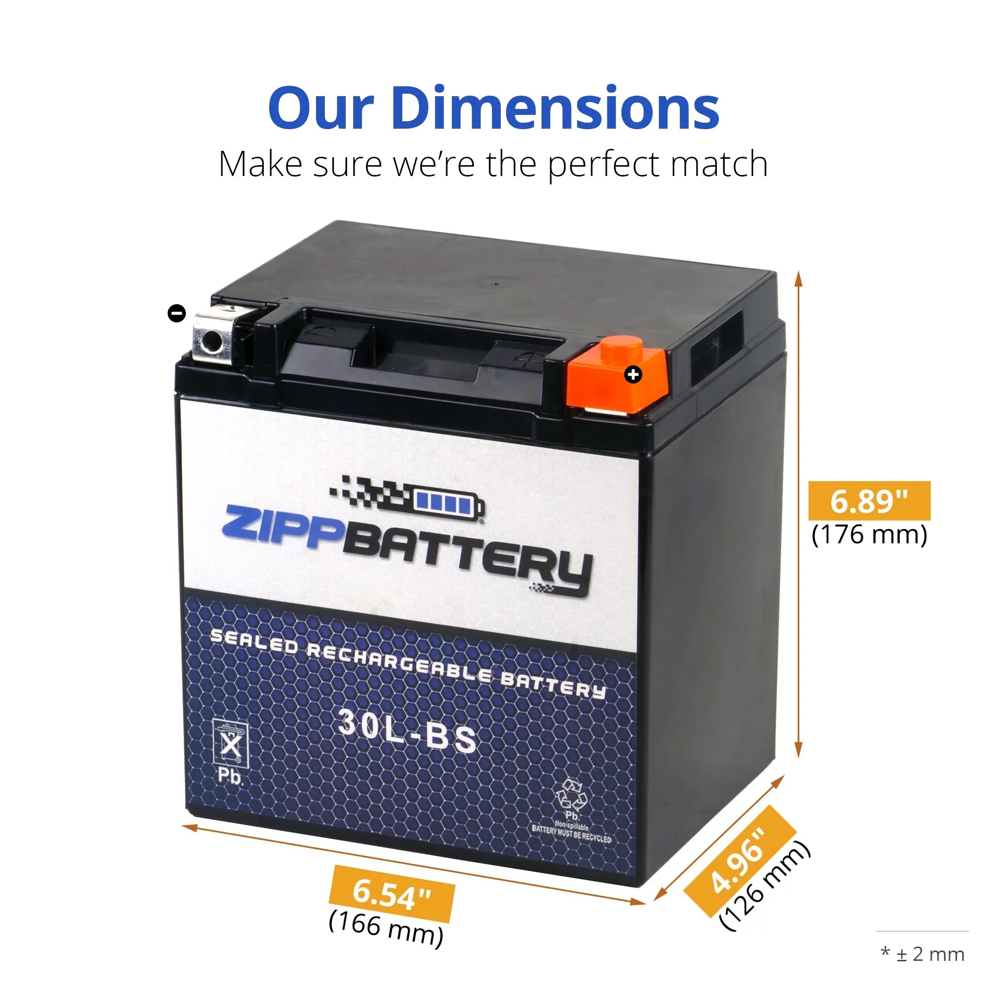 Zipp Battery Ytx30L-Bs Battery for Brp (Sizeea-Doo) 1500 Rxp 2007
